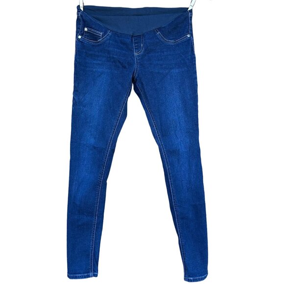 Indigo Blue Denim - Indigo Blue Maternity Dark Blue Skinny Jeans Size M